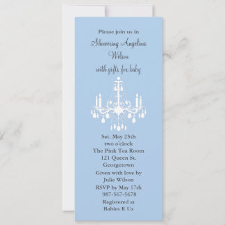 Invitación Lámpara del bebé (azul)