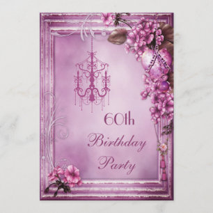 Invitación Lámpara, Fiesta de cumpleaños número 60 de Heart &