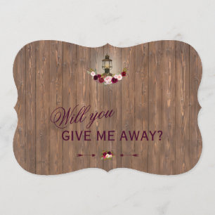 Invitación Lámpara Floral Rústica Antigua Me Darás Lejos