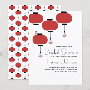 Invitación Lámpara Oriental Japonesa China Regalo de Boda de
