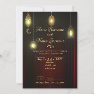 Invitación Lámparas de cortina de teatro