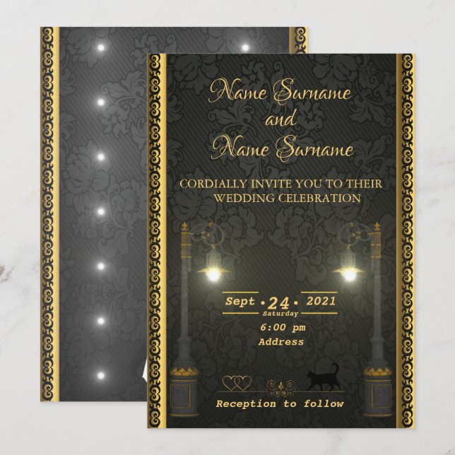 Invitación Lamppost (Anverso / Reverso)