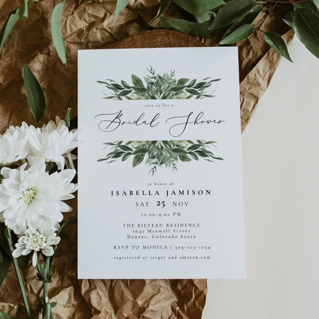 Invitación LANA Modern Boho Greenery Bridal Shower (Subido por el creador)