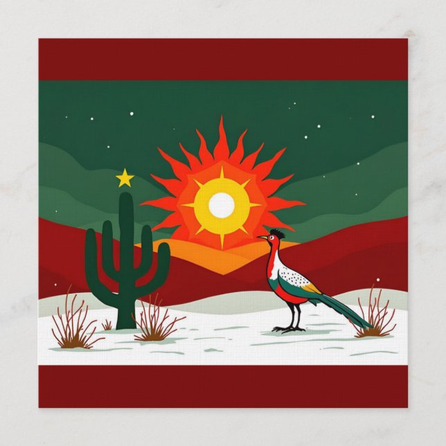 Invitación Land of Enchantment Holiday  (Anverso)