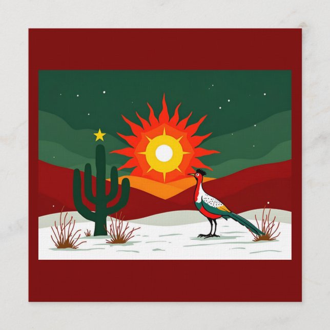 Invitación Land of Enchantment Holiday  (Anverso)