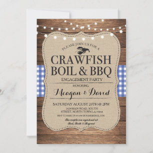 Invitación Langosta Boil BBQ Engagement Party Shower Lobster