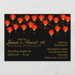 Invitación Lantern Sky Birday Party