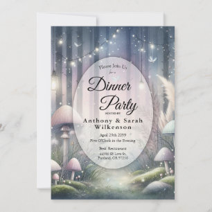 Invitación Lanternlight Dreams Enchanted Forest Dinner Fiesta