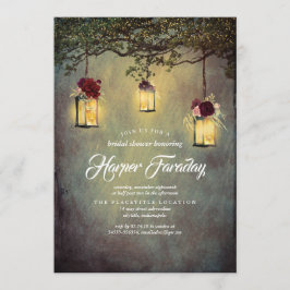 Invitación Lanterns Rustic Country Floral Bridal Shower