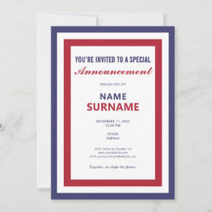 Invitación Lanzamiento de campaña de guiones para candidatos 