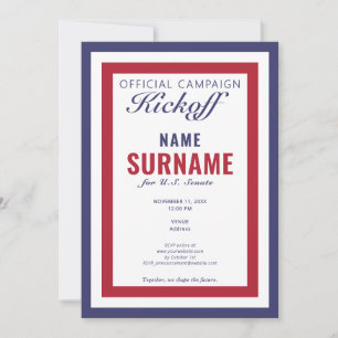 Invitación Lanzamiento de campaña de Kickoff Gala de candidat