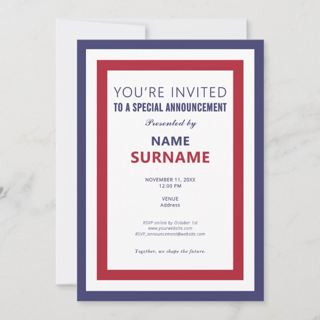 Invitación Lanzamiento de campaña de lanzamiento de campaña d (Anverso)