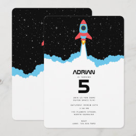 Invitación Lanzamiento de cohetes en el espacio ultraterrestr