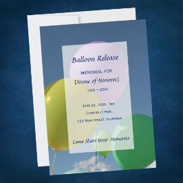 Invitación Lanzamiento de globos conmemorativos