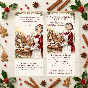 Invitación Lanzamiento de nuevas galletas de jengibre navideñ