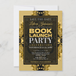 Invitación Lanzamiento del libro de encaje fractal Vintage Gl