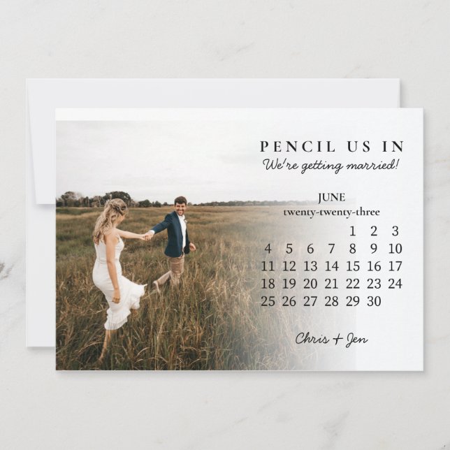 Invitación Lápices en Save the Date June 2023 Calendar Invi (Anverso)