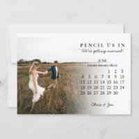 Lápices en Save the Date June 2023 Calendar Invi