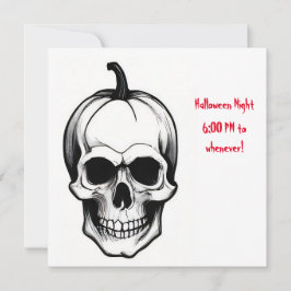 Invitación Lápida y calavera