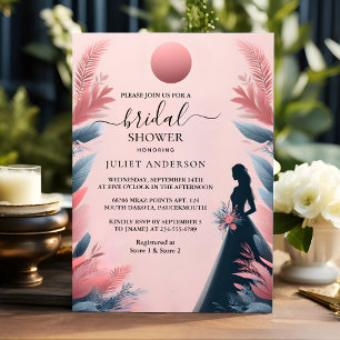Invitación Larga vida Regal Glam Rubor ducha de novia rosa