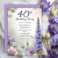 Larkspur | Water Lily Floral 40th Birthday Fiesta