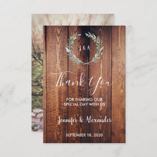 Invitación Las acuarelas rusas nos dejan Gracias boda de foto