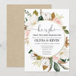 Invitación Las acuarelas rústicas rosadas y floridas