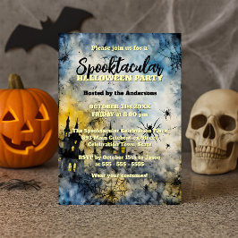 Invitación Las arañas atormentan la fiesta de Halloween Spook
