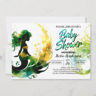 Invitación Las aventuras marítimas de la Sirena: Baby Shower
