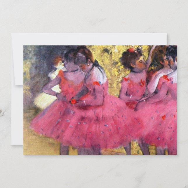 Invitación Las bailarinas rosas, antes del ballet de Edgar De (Anverso)