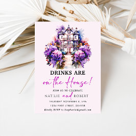 Invitación Las Bebidas Están En El Fiesta De La Casa.