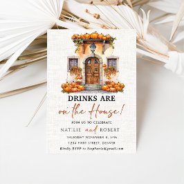 Invitación Las Bebidas Están En El Fiesta De La Casa.