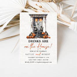 Invitación Las Bebidas Están En El Fiesta De La Casa.