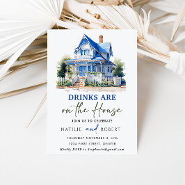 Invitación Las Bebidas Están En El Fiesta De La Casa.
