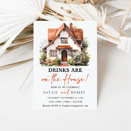 Invitación Las Bebidas Están En El Fiesta De La Casa.