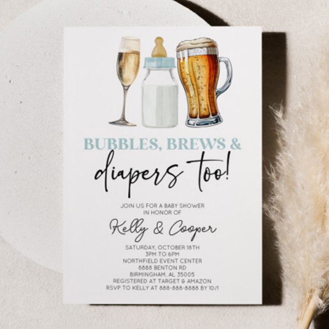 Invitación ¡Las burbujas azules se producen y también los pañ (Subido por el creador)