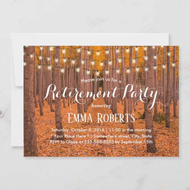 Invitación Las cadenas rusas iluminan la jubilación de los bo (Anverso)