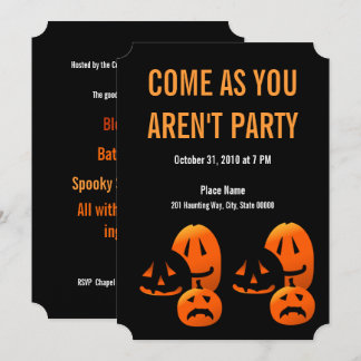 Invitación Las calabazas de Halloween vienen cuando no te inv