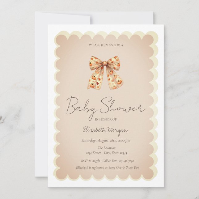 Invitación Las calabazas de otoño cubren Baby Shower (Anverso)