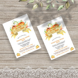 Invitación Las calabazas preparan tus pantalones de grasa par