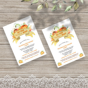 Invitación Las calabazas preparan tus pantalones de grasa par