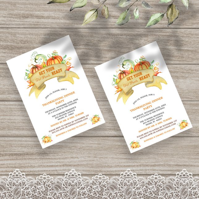 Invitación Las calabazas preparan tus pantalones de grasa par (Subido por el creador)