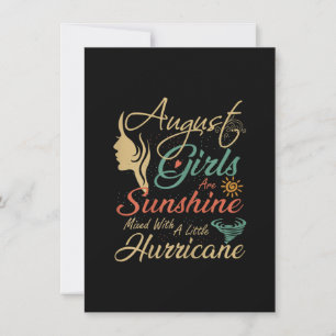 Invitación Las chicas de agosto son sol de agosto Cumpleaños 