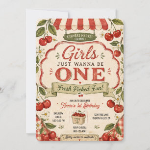 Invitación Las chicas solo quieren ser una 1er cumpleaños Che