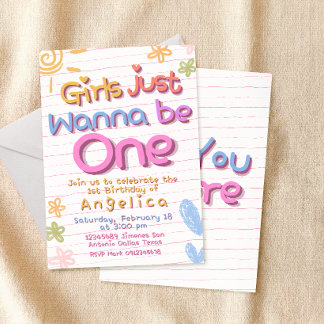 Invitación Las chicas solo quieren ser una cumpleaños