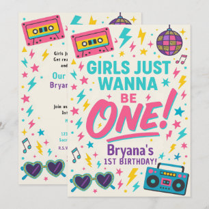 Invitación Las chicas solo quieren ser UNA fiesta de cumpleañ