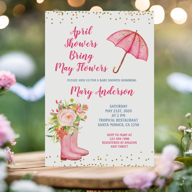 Invitación Las duchas acuáticas de abril traen flores de mayo (Subido por el creador)