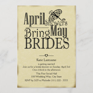 Invitación Las duchas de abril pueden ser novias