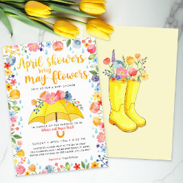 Invitación Las duchas de abril traen Baby Shower de las flore