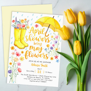 Invitación Las duchas de abril traen flores de mayo Invita Ba